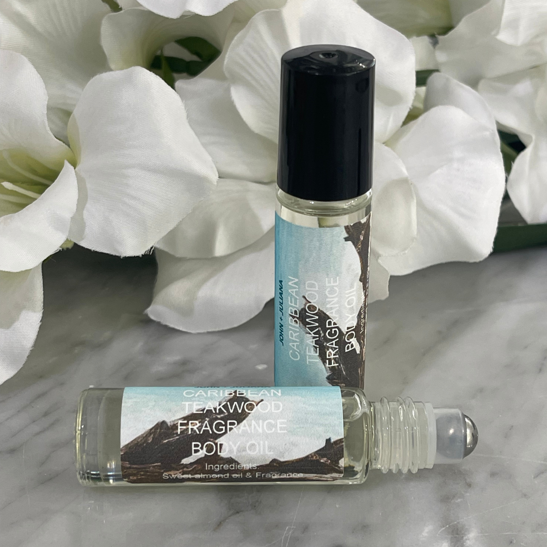 J+J Body Fragrance Roller | Caribbean Teakwood