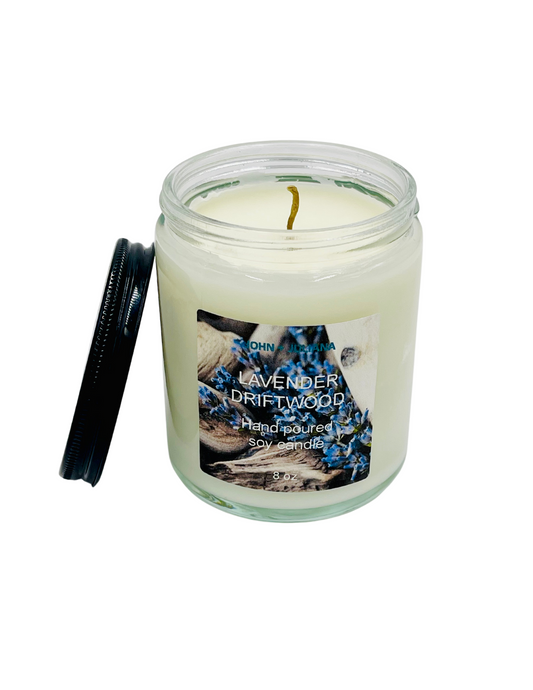 J+J Natural Soy Candle | Lavender Driftwood