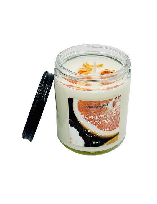 J+J Natural Soy Candle | Grapefruit & Mangosteen