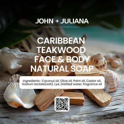 J+J Handmade Soap | Caribbean Teakwood