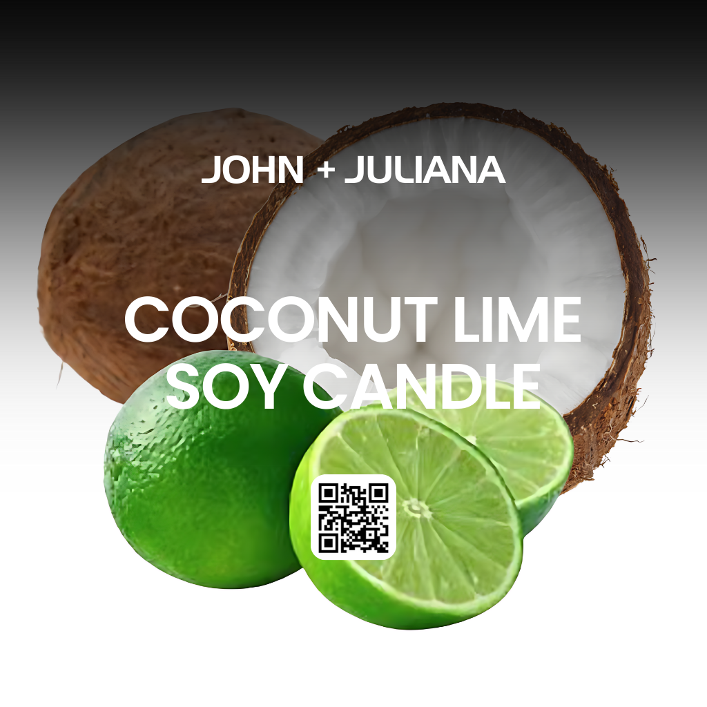 J+J Natural Soy Candle | Coconut Lime