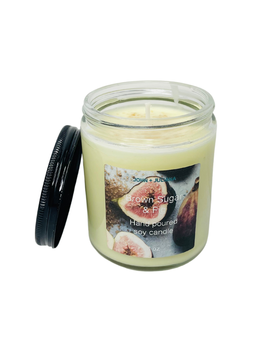 J+J Natural Soy Candle | Brown Sugar & Fig