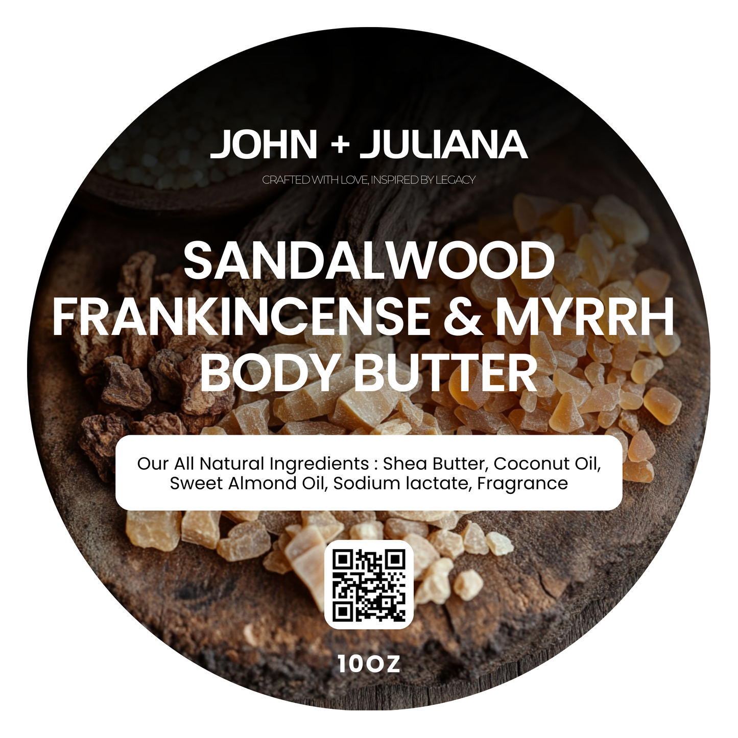 J+J Body Butter | Sandalwood Frankincense & Myrrh