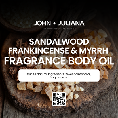 J+J Body Fragrance Roller | Sandalwood Frankincense & Myrrh