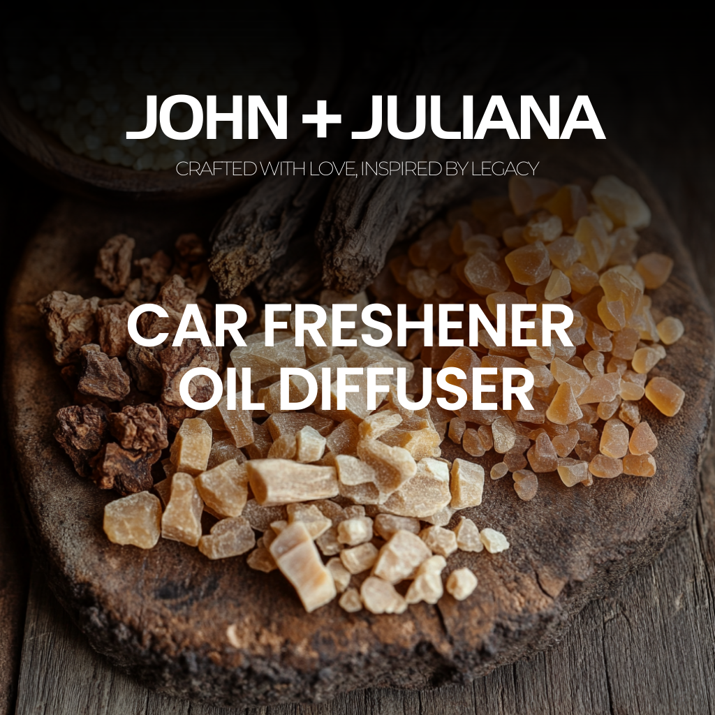 J+J Car Freshener/Diffuser | Sandalwood Frankincense & Myrrh