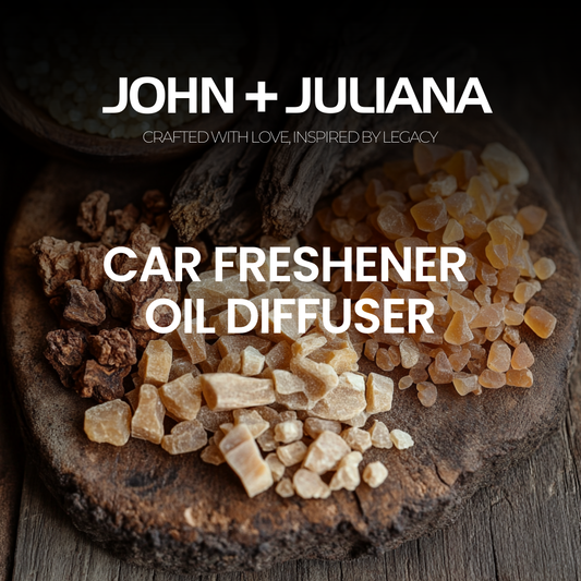 J+J Car Freshener/Diffuser | Sandalwood Frankincense & Myrrh